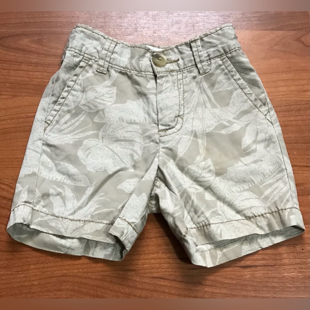 OLD NAVY Toddler Boys Tropical Print Beige Shorts
